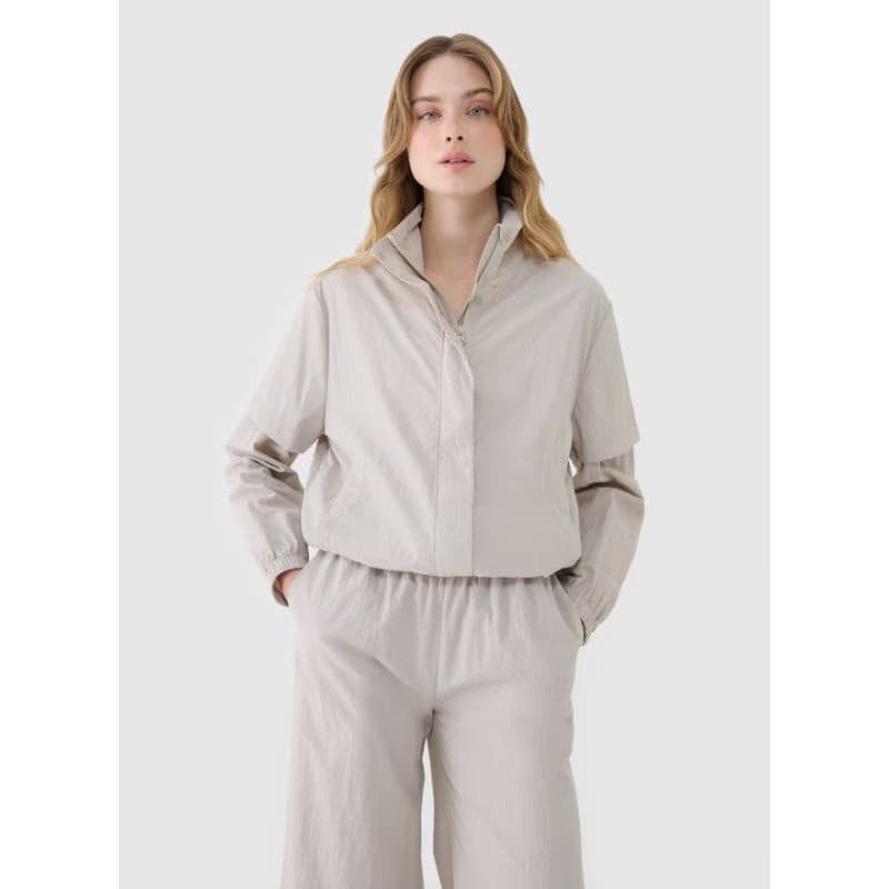 Dámska bunda 4F JACKET-WSS25TJACF190-83S-BEIGE 2