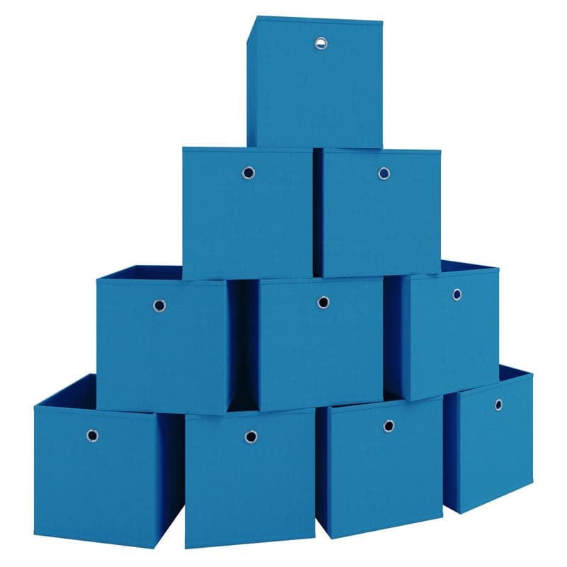 Skladací úložný box Boxas, 10 ks, modrý
