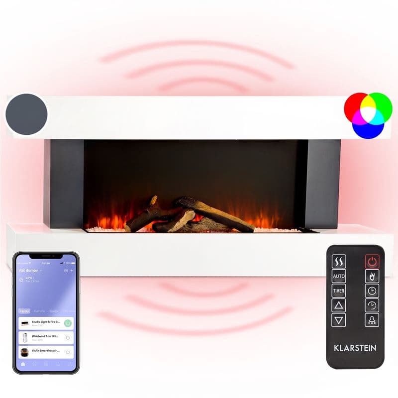 Klarstein Studio Light & Fire 1 Smart, krb, 1000/2000 W, MDF, WiFi Control 1