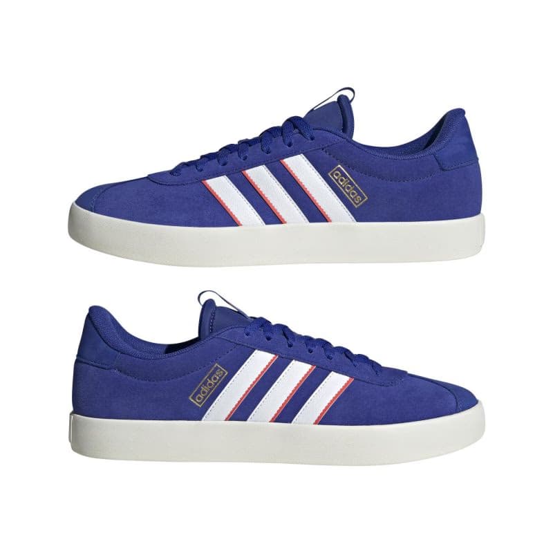 Pánska vychádzková obuv ADIDAS VL Court 3.0 semi lucid blue cloud white bright red 6