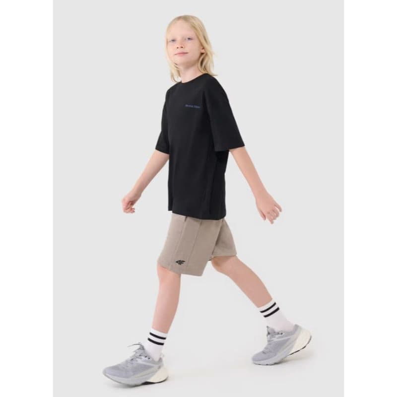 Chlapčenské teplákové kraťasy 4F JUNIOR SHORTS CAS M600-83S-BEIGE 3