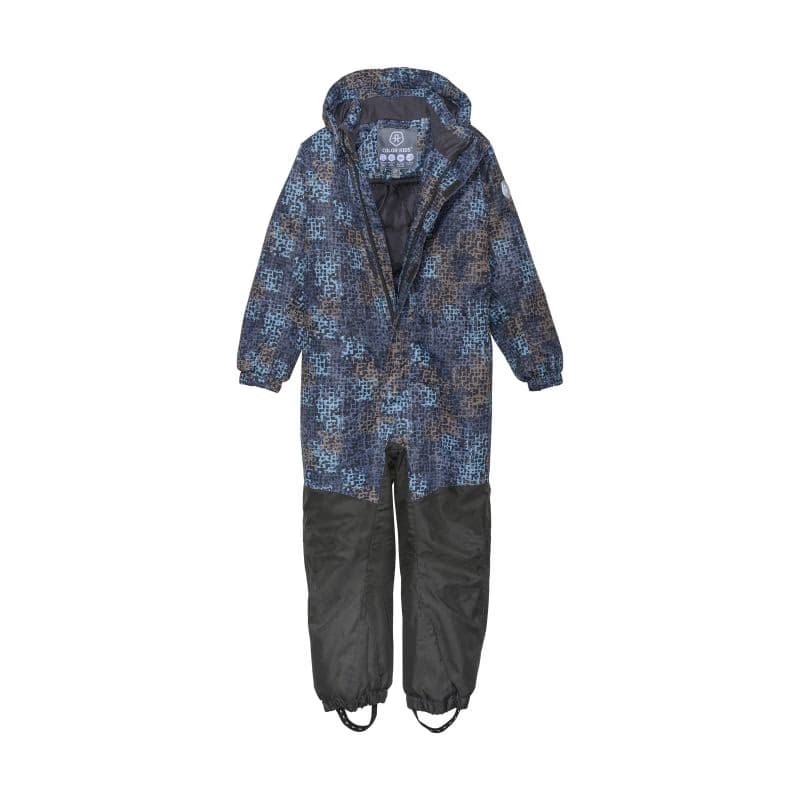 Chlapčenský zimný overal COLOR KIDS Coverall - AOP, stone blue 2