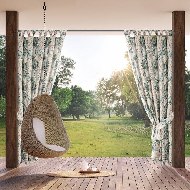 ArtFir Záves na terasu GARDEN 7 PU | béžová/zelená 155 x 260 cm 1