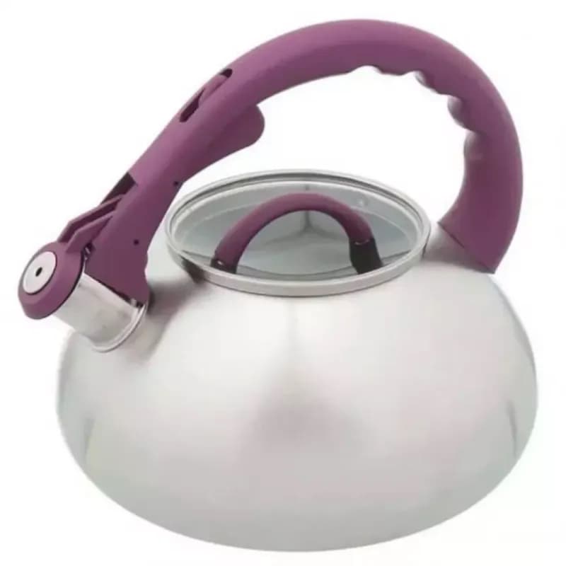 Oceľový čajník  so skleneným poklopom 2,8L 1