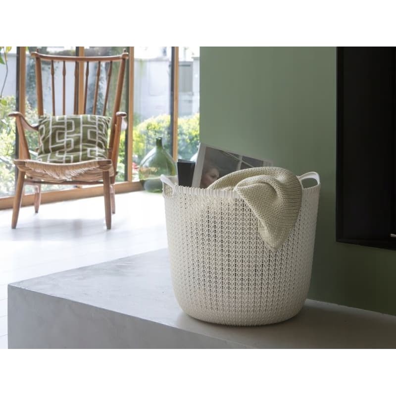 CURVER Okrúhly kôš KNIT 30l | krémová 2