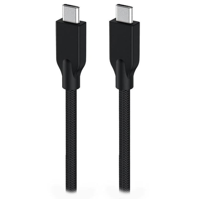 Genius ACC-C2CC-3A, Kábel, USB-C/USB-C, USB 3.0, 3A, PD 60W, opletený, 1m, čierny