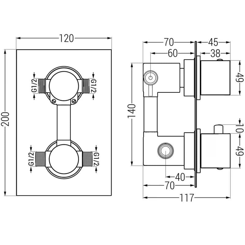 MEXEN CUBE 77502-70 2