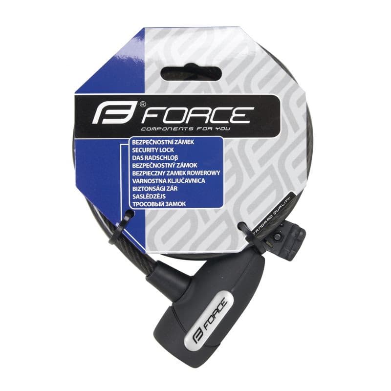 Zámok na bicykel FORCE F LUX SPIRAL 1500 10 HOLDER 2