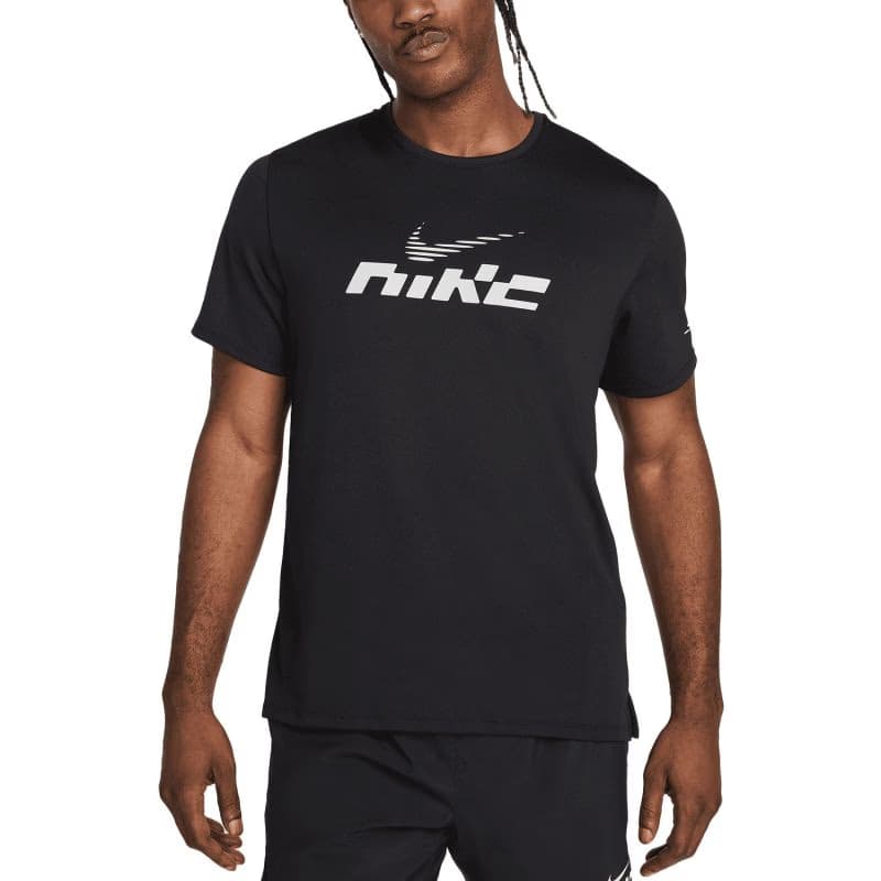 Pánske bežecké tričko s krátkym rukávom NIKE M NK DF UV MILER FLASH SS-010-Black 2