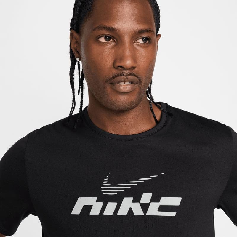 Pánske bežecké tričko s krátkym rukávom NIKE M NK DF UV MILER FLASH SS-010-Black 5