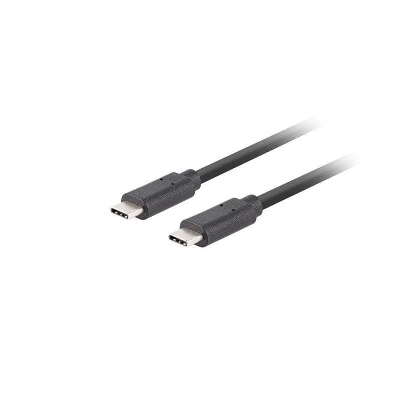 Lanberg USB-C M/M 3.1 GEN 2 kábel 0,5m 10GB/S PD100W čierna 1