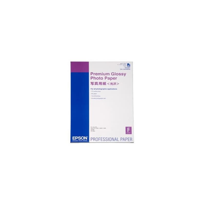 Epson Premium Glossy Photo Paper, C13S042091, foto papier, lesklý, biely, Stylus Photo 890, 895, 1270, 2100, A2, 255 g/m2, 25 ks,