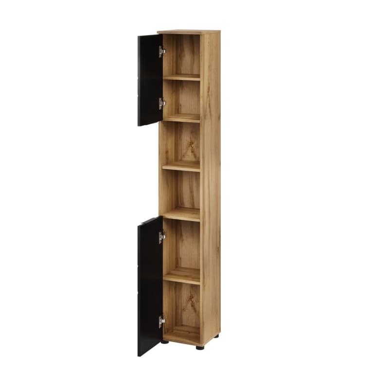 Szynaka Vysoká skrinka do kúpeľne MAZI BLACK 70 3