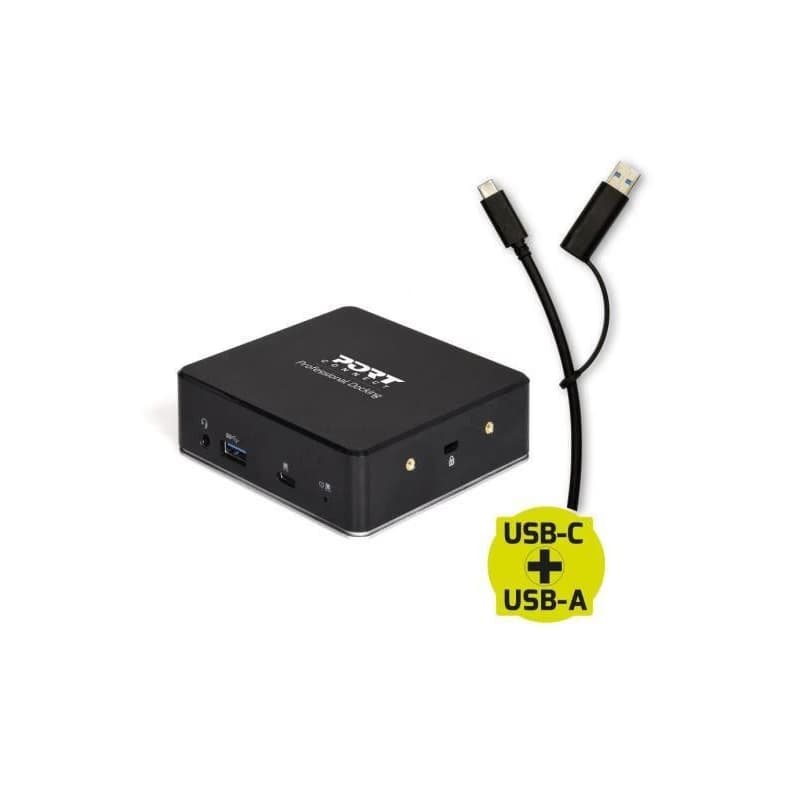 PORT dokovacia stanica 8v1 USB-C, USB-A, dual video, HDMI, Ethernet, audio, USB 3.0 2