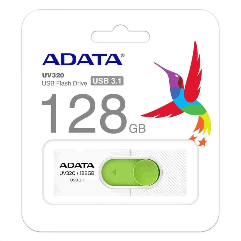 ADATA Flash Disk 128GB UV320, USB 3.1 Dash Drive, biela/zelená 6