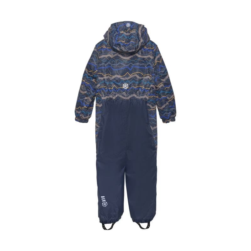 Chlapčenský zimný overal COLOR KIDS Coverall - AOP, total eclipse 741089.7850 3