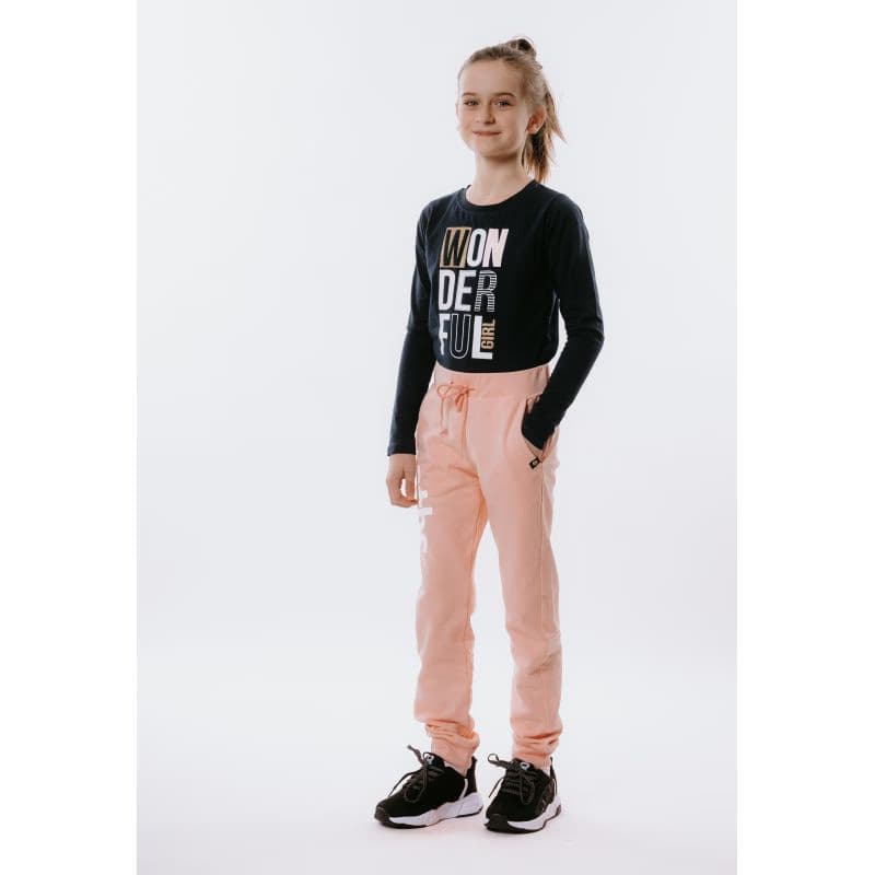 Dievčenské tričko s dlhým rukávom AUTHORITY KIDS T-WONDERFUL navy 5