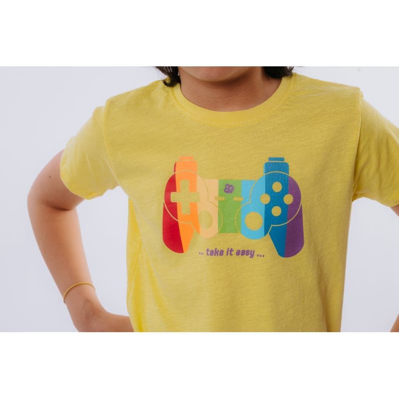 Chlapčenské tričko s krátkym rukávom AUTHORITY KIDS T-PLAYKO_yellow 4