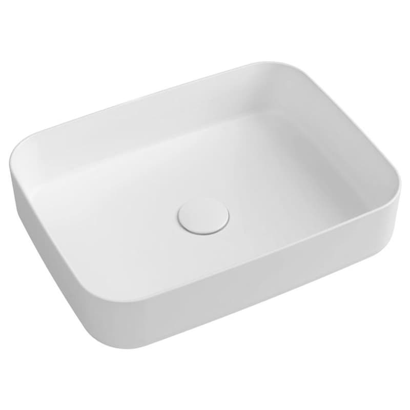 ISVEA - INFINITY RECTANGLE keramické umývadlo na dosku, 50x36cm, matná biela 10NF65050-2L 1