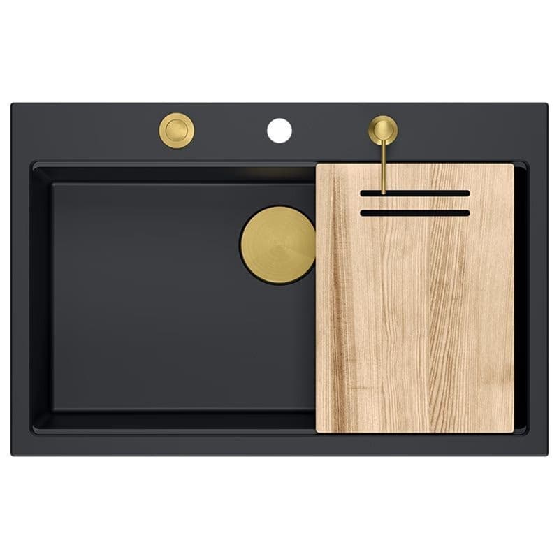 Quadron Quadron - Granitový drez MARC 110 WORKSTATION Black Zlaty HQM7650U7_PVDG1 3