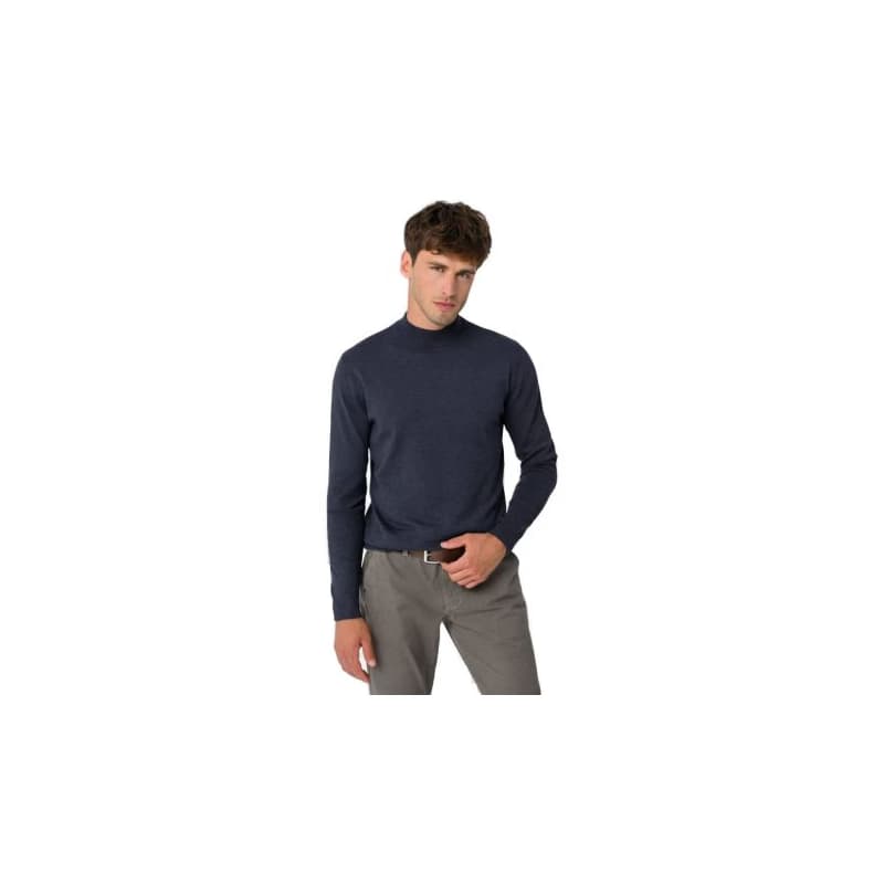 Pánsky sveter VOLCANO S-BAZ-604M-DENIM MEL 1