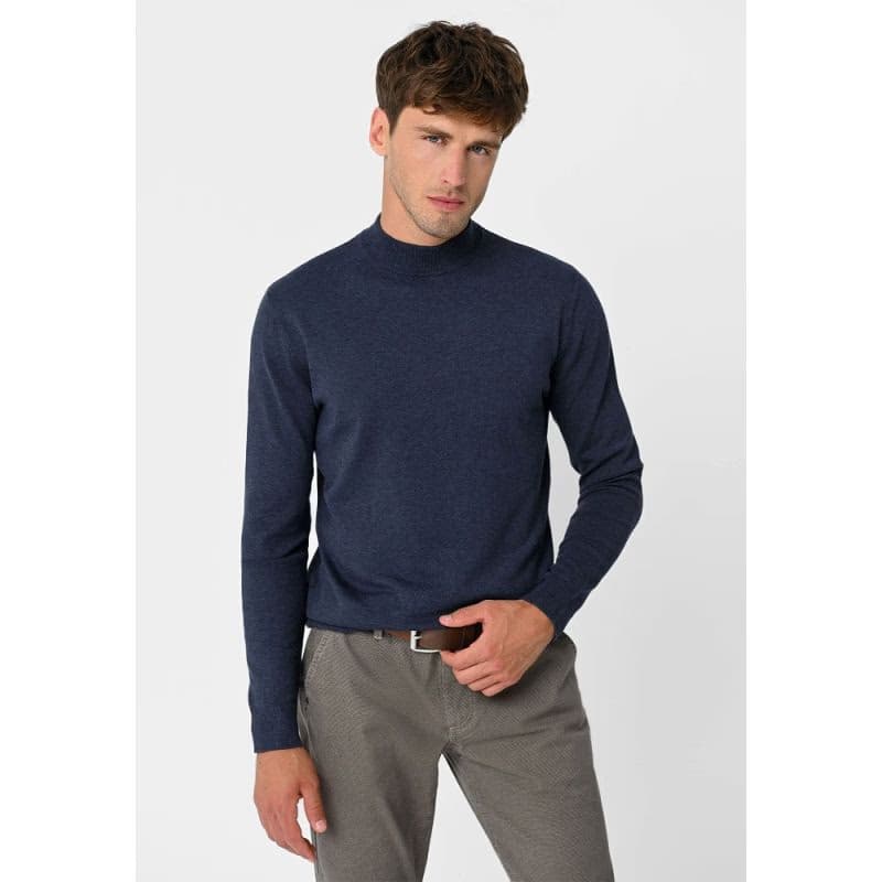 Pánsky sveter VOLCANO S-BAZ-604M-DENIM MEL 2