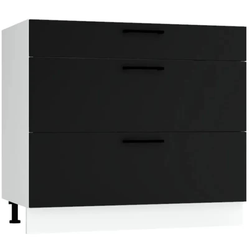 Kuchynská skrinka Max D90pc S/3 čierna