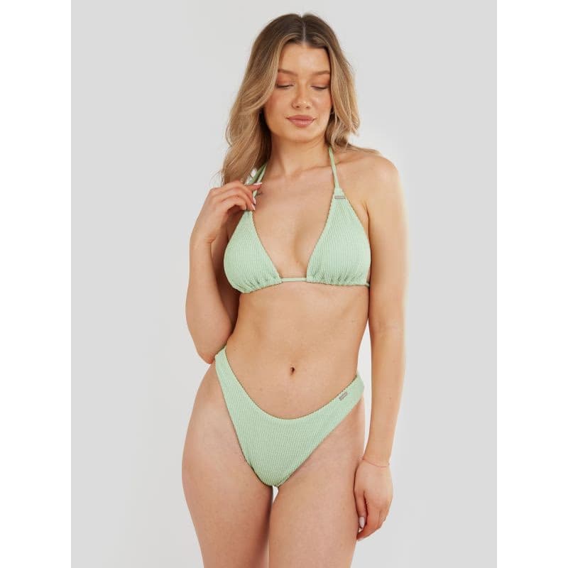 Dámske plavky vrchný diel FUNDANGO Innisfil Triangle Jacquard Top-521-pool green 2