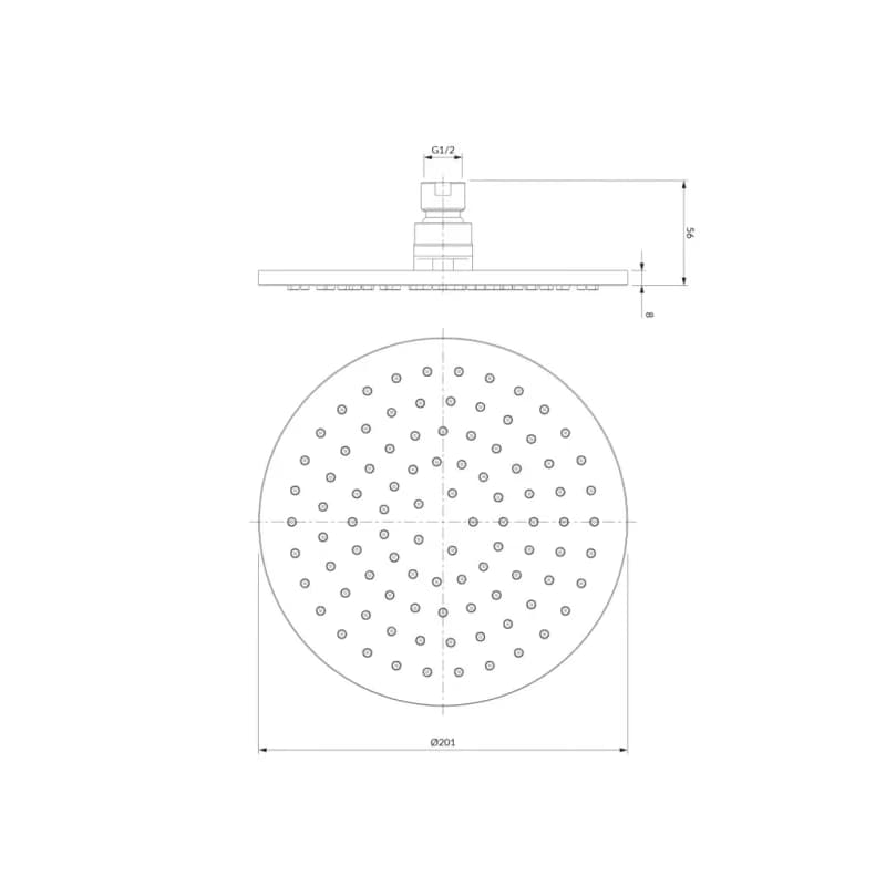 OMNIRES - SLIMLINE dažďová sprcha, o20 cm chróm /CR/ WG120CR 4