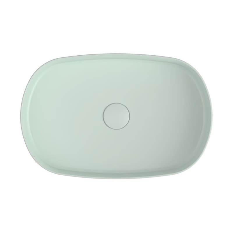 ISVEA - INFINITY OVAL keramické umývadlo na dosku, 55x36cm, zelena mint 10NF65055-2T 3