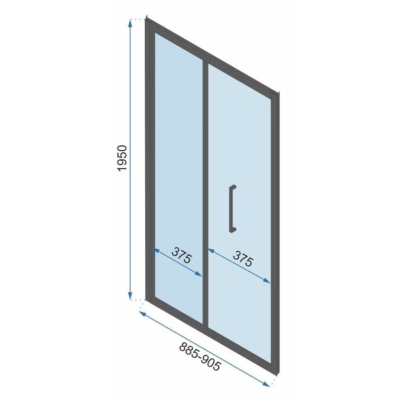 REA - Sprchové dvere zalamovací Rapid Fold 90 REA-K6419 6