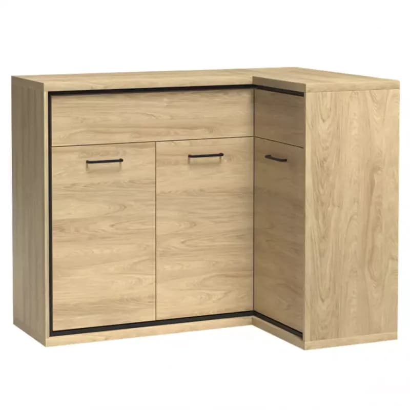 Komoda Rohová M15 Mediolan Natural Hikora 1