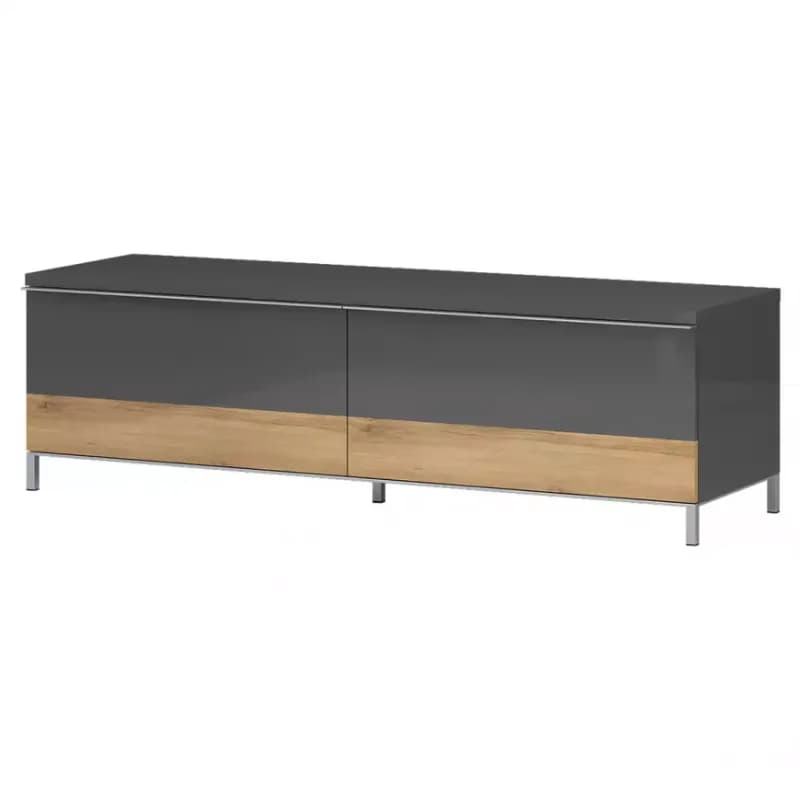 TV stolík Onyx TV150-2F/ON lakované anthracite/pacific walnut 1