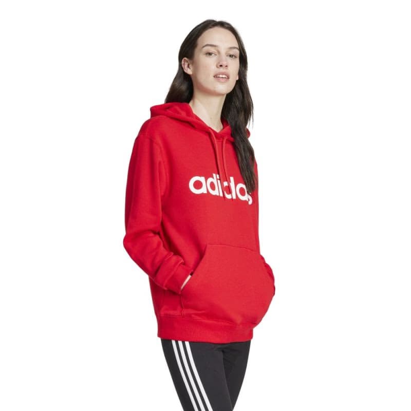 Dámska mikina s kapucňou ADIDAS W LIN FT HD-IY9187-Red 2