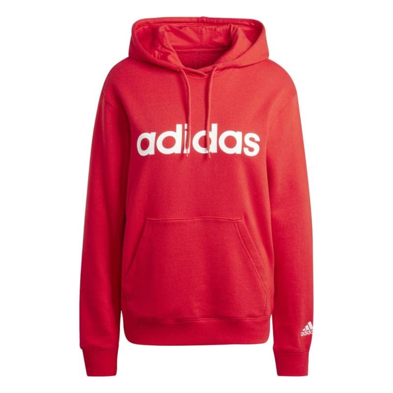 Dámska mikina s kapucňou ADIDAS W LIN FT HD-IY9187-Red 5