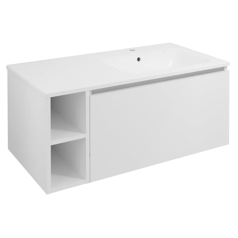 SAPHO - LOREA skrinka 100x46x51,5cm (20+80cm), pravá, biela matná LE080-3131-R-01