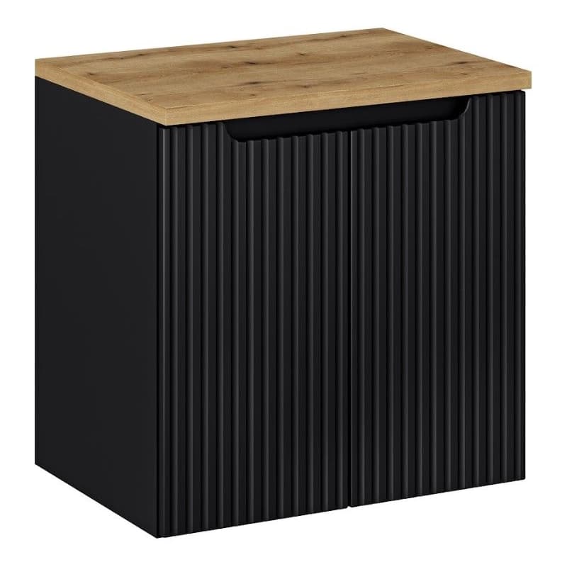 ArtCom Kúpeľňová skrinka s doskou NOVA Black D60/3 | 60 cm 1