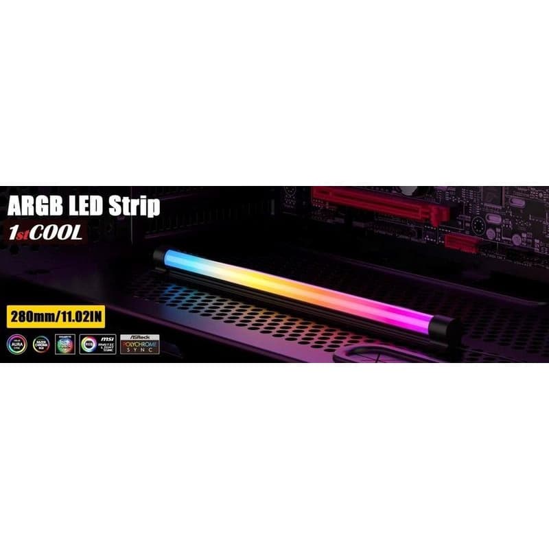 1stCOOL AURA EVO ARGB LED, SATA, 28cm, čierna