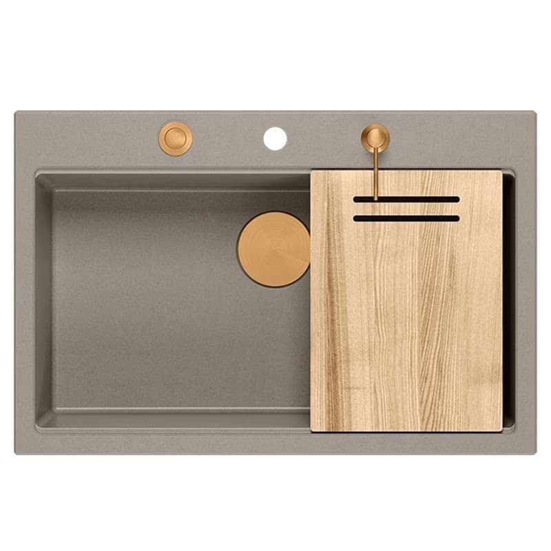 Quadron Quadron - Granitový drez MARC 110 WORKSTATION Beige Meď HQM7650U4_PVDC1 5