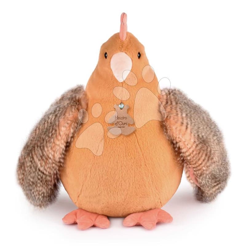 Plyšová sliepka Madame Poule XXL Histoire d’ Ours oranžová 50 cm od 0 mes