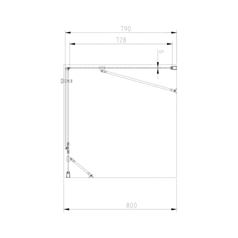 OMNIRES - MANHATTAN bočná stena, 80 cm chróm / transparent /CRTR/ ADR80XCRTR 3