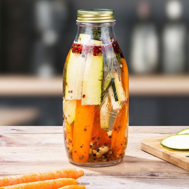 Sklenená fľaša s viečkom, 1 l 1