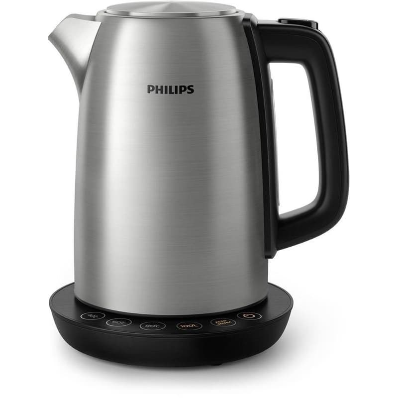 Philips HD9359/90 rýchlovarná kanvica, 1.7 l, 2200 W, regulácia teploty, čierna / strieborná