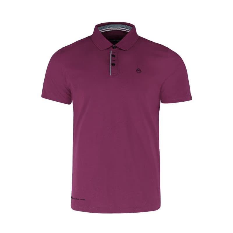 Pánske polo tričko s krátkym rukávom VOLCANO NIKOS-406-AMARANT 4