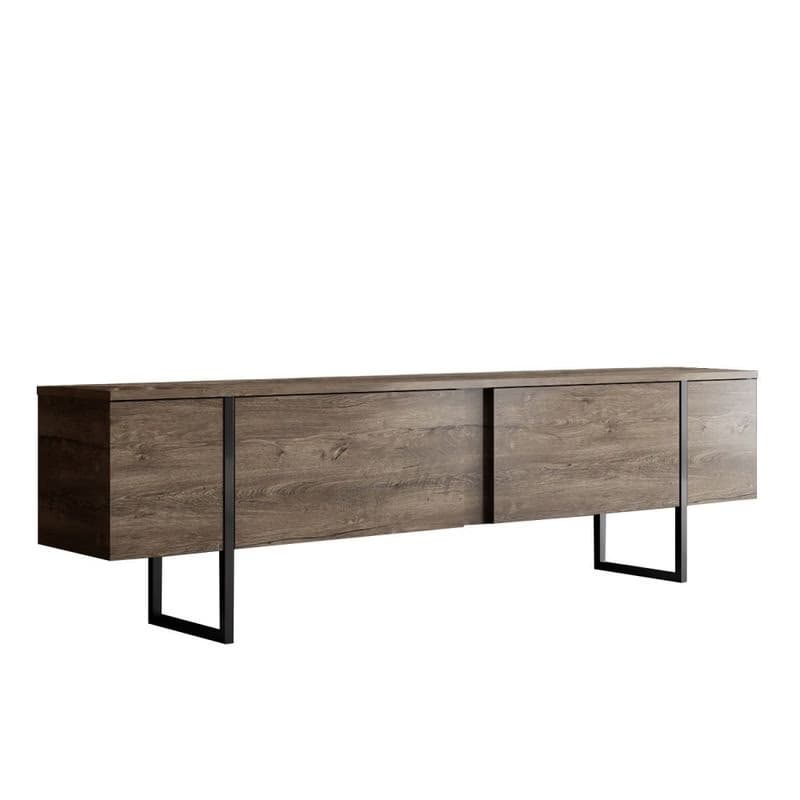 Living Room Furniture Set Luxe Set - Walnut, Black 2