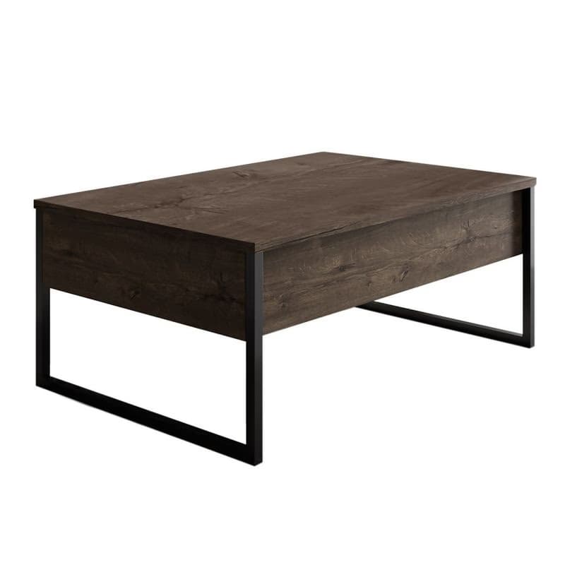 Living Room Furniture Set Luxe Set - Walnut, Black 5