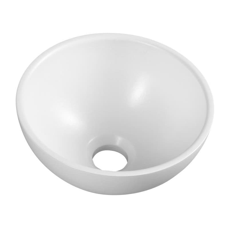 SAPHO - MINOR umývadlo na dosku, liaty mramor, priemer 26cm, biela MR260