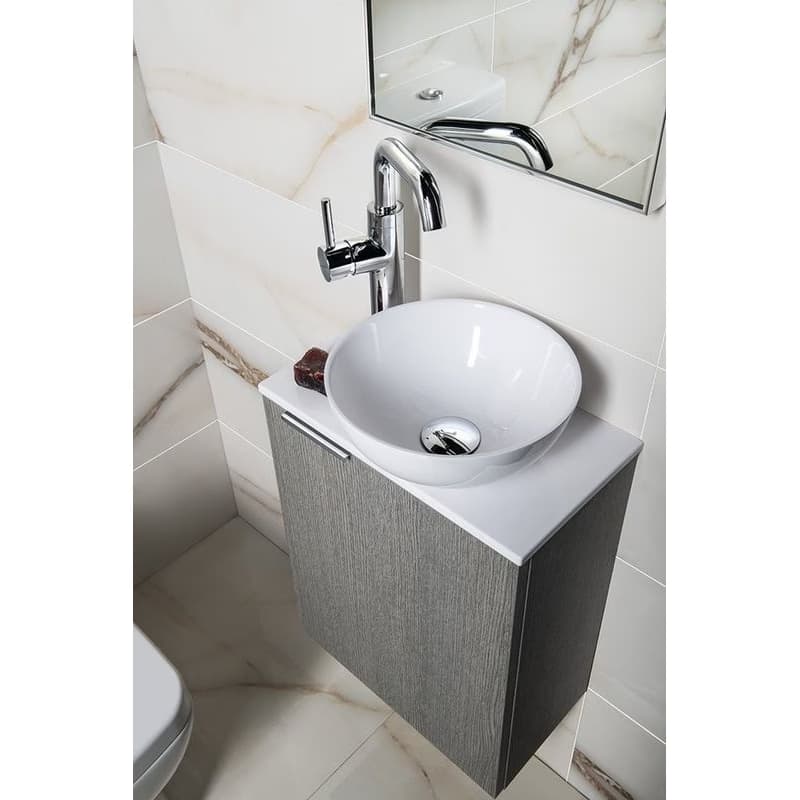 SAPHO - MINOR umývadlo na dosku, liaty mramor, priemer 26cm, biela MR260 5