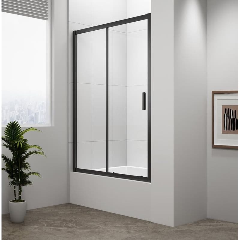 POLYSAN - DEEP BLACK sprchové dvere 1100x1650, číre sklo MD1116B
