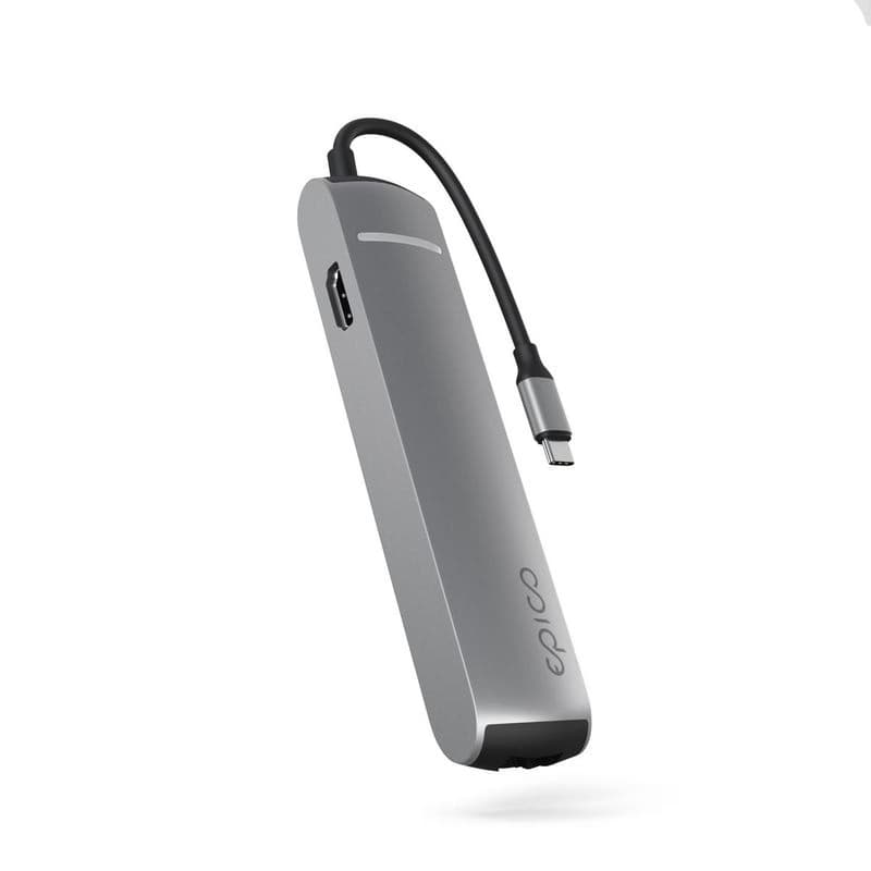 Epico 6v1 Slim Hub 8K s USB-C konektorom - šedá 1